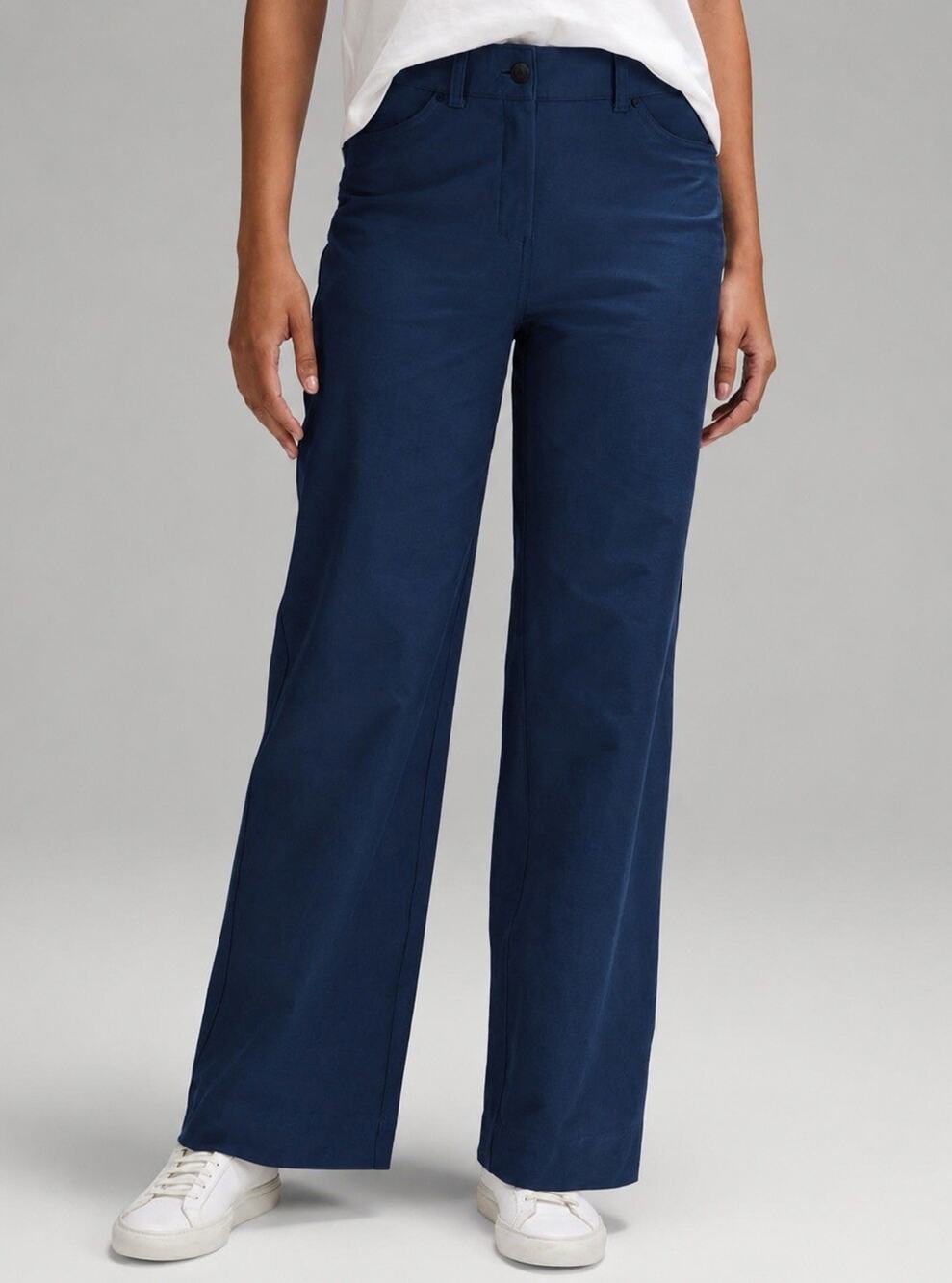 Lululemon Pants City Sleek 5 Pocket High-Rise Wide-Leg Light Blue Women's 28x30